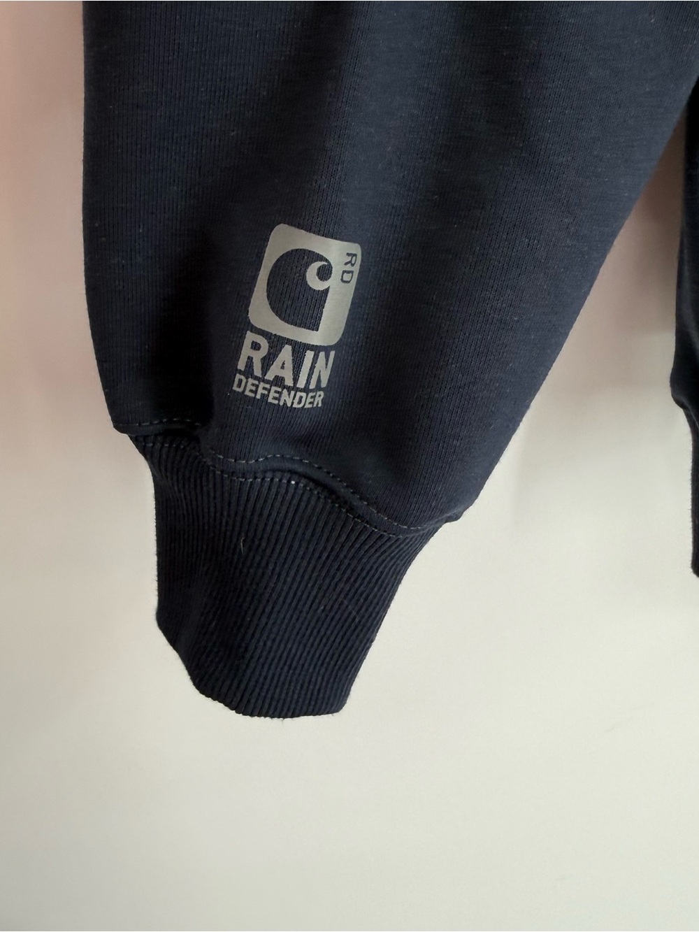 Carhartt NWT Rain Defender Pullover Hoodie Navy Blue Size Large heavy Cotton - Picture 4 of 9